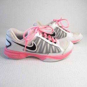Nike Womens Courtline 3 Athletic Shoes Zoom Pink 487996-106 Tennis Stripe 8.5M